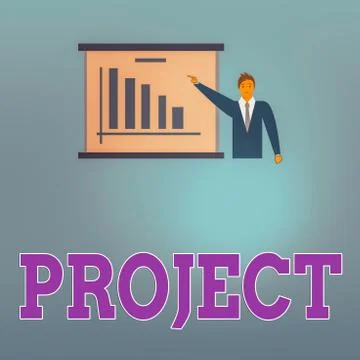 Handwriting text Project. Concept meaning collaborative enterprise carefully Stock Illustration