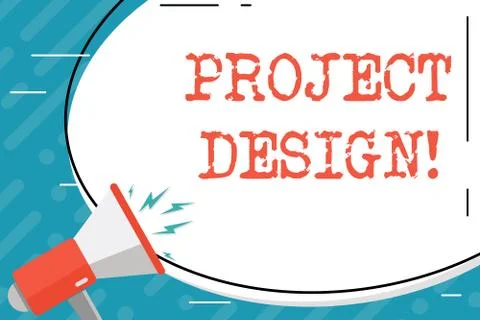 Handwriting text Project Design. Concept meaning process of creating or Illustrazione stock