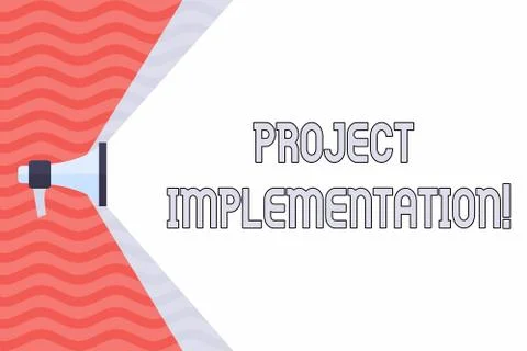 Handwriting text Project Implementation. Concept meaning phase where visions and イラスト素材