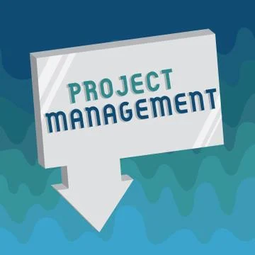 Handwriting text Project Management. Concept meaning Application Process Skills Illustrazione stock