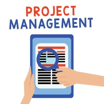 Handwriting text Project Management. Concept meaning Application Process Skills Stock Illustration