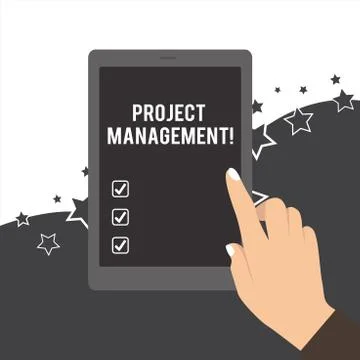 Handwriting text Project Management. Concept meaning Application Process Skills Stock Illustration