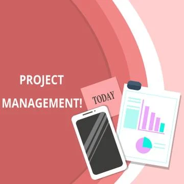 Handwriting text Project Management. Concept meaning Application Process Skills Stock Illustration