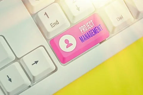 Handwriting text Project Management. Concept meaning Application Process Skills Foto stock