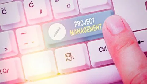 Handwriting text Project Management. Concept meaning Application Process Skills Stock Photos