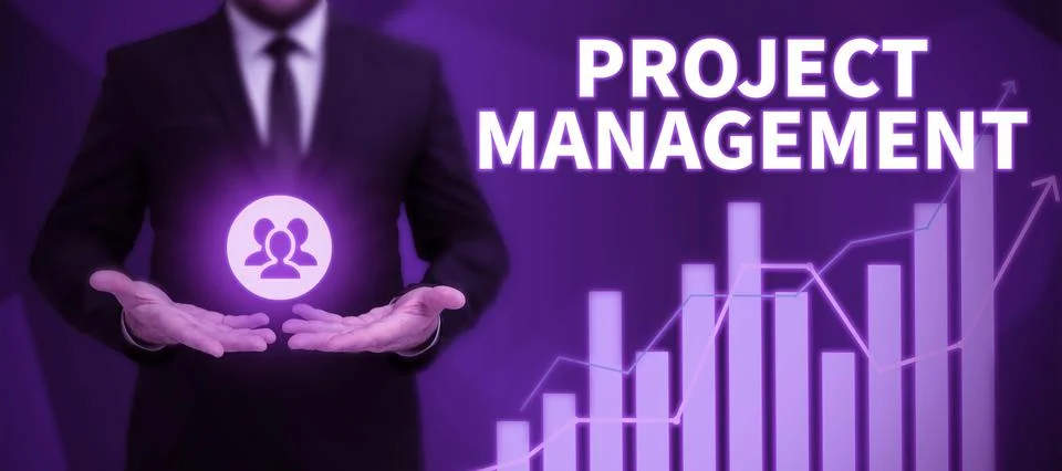 Handwriting text Project ManagementApplication Process Skills to Achieve 库存照片