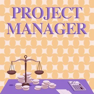 Handwriting text Project Manager. Business concept overall charge of the Stock Illustration