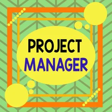 Handwriting text Project Manager. Concept meaning overall charge of the planning Stock Illustration