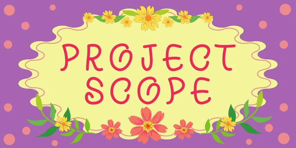 Handwriting text Project Scope. Conceptual photo evaluation of work efforts a Illustrazione stock
