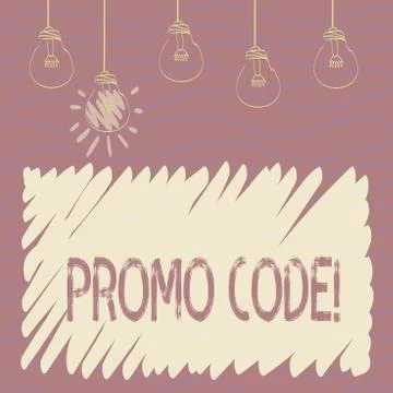 Handwriting text Promo Code. Concept meaning consisting letters numbers Stock-Illustration
