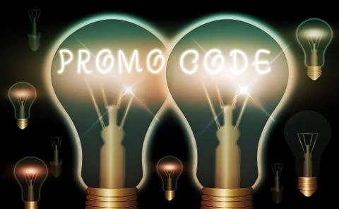 Handwriting text Promo Code. Concept meaning letters or numbers that allows 스톡 일러스트