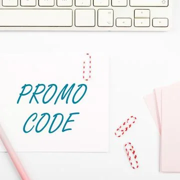 Handwriting text Promo Code. Conceptual photo digital numbers that give you good Stock Photos