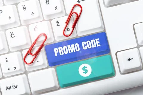 Handwriting text Promo Code. Word for digital numbers that give you good Stock Photos