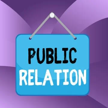 Handwriting text Public Relation. Concept meaning practice of deliberately Illustrazione stock
