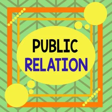 Handwriting text Public Relation. Concept meaning practice of deliberately Illustrazione stock