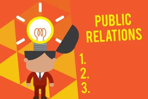 Handwriting text Public Relations. Concept meaning practice analysisaging spread Stock Illustration