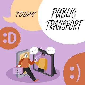 Handwriting text Public Transport. Concept meaning transport of passengers by Stock Illustration