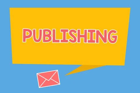 Handwriting text Publishing. Concept meaning Preparing and issuing book journals Stock Illustration