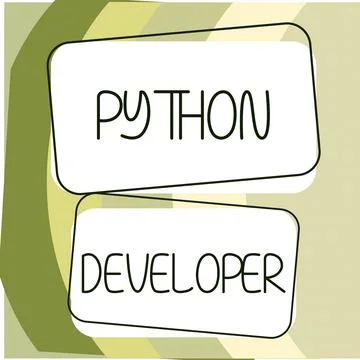 Handwriting text Python Developer. Business idea employees are rewarded for Stock Illustration