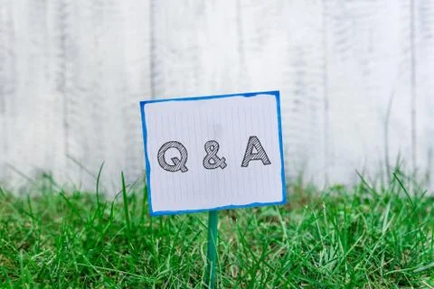Handwriting text Q And A Question. Concept meaning in which demonstrating asks Stock Photos