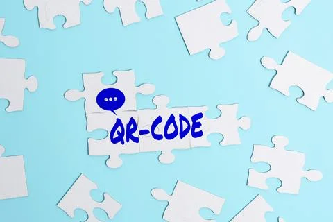 Handwriting text Qr Code. Business overview the trademark for a type of matrix Stock Photos