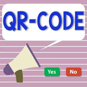 Handwriting text Qr Code. Concept meaning the trademark for a type of matrix イラスト素材