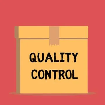 Handwriting text Quality Control. Concept meaning insure that product or service Stock Illustration