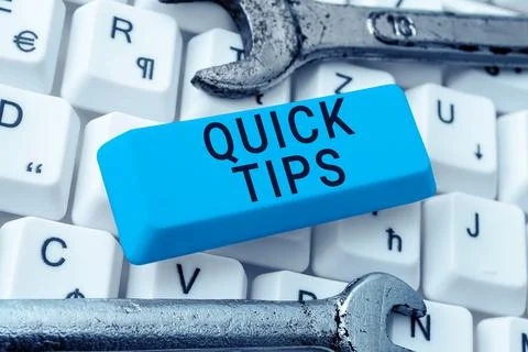 Handwriting text Quick Tips. Business idea small but particularly useful piece Stock Photos