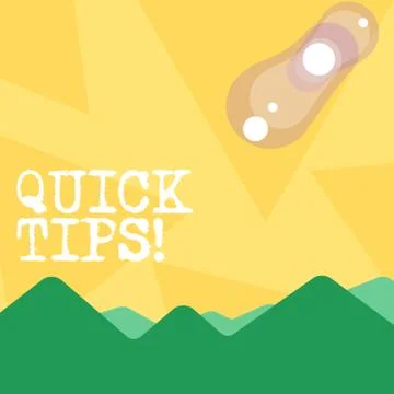 Handwriting text Quick Tips. Concept meaning small but particularly useful piece Stock Illustration