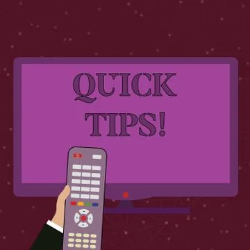Handwriting text Quick Tips. Concept meaning small but particularly useful piece Stock Illustration