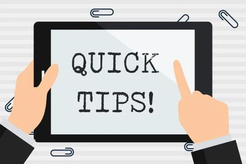 Handwriting text Quick Tips. Concept meaning small but particularly useful piece Stock Illustration