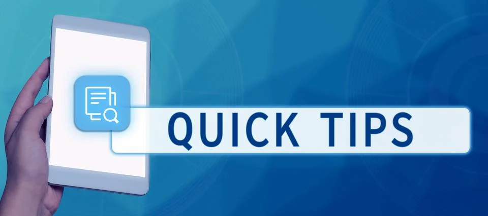 Handwriting text Quick Tips. Concept meaning small but particularly useful piece Stock Photos