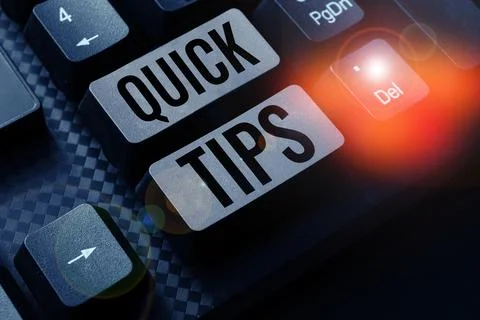 Handwriting text Quick Tips. Word Written on small but particularly useful piece Stock Photos