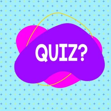 Handwriting text Quiz Question. Concept meaning test of knowledge as competition Illustrazione stock
