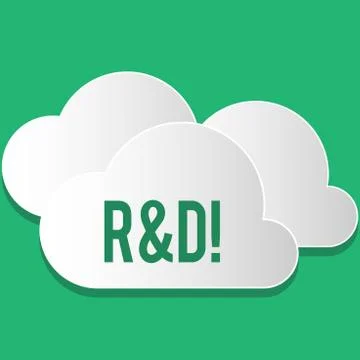 Handwriting text R And D. Concept meaning Research and Development Scientific Stock Illustration