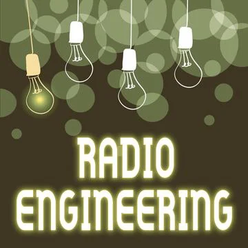 Handwriting text Radio Engineering. Internet Concept Concerned with the Stock Illustration