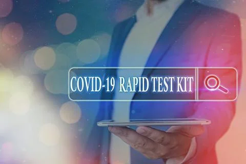 Handwriting text Rapid Test Kit. Concept meaning Emergency medical diagnostic Stock Photos
