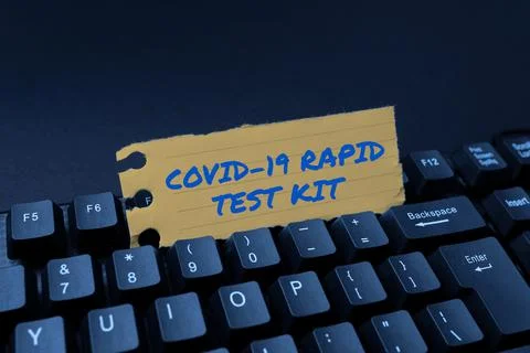 Handwriting text Rapid Test Kit. Business overview Emergency medical diagnostic Stock Photos