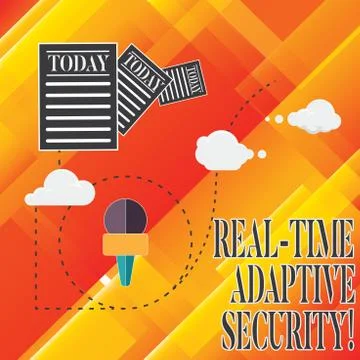 Handwriting text Real Time Adaptive Security. Concept meaning accommodate the Illustrazione stock
