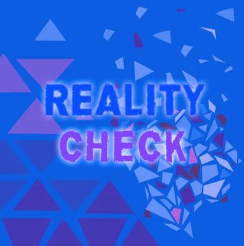 Handwriting text Reality Check. Concept meaning making the an individual Stock Illustration