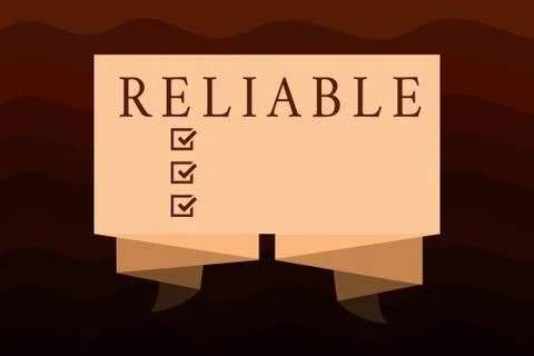 Handwriting text Reliable. Concept meaning consistently good in quality or イラスト素材