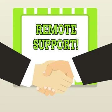 Handwriting text Remote Support. Concept meaning help endusers to solve computer Stock Illustration