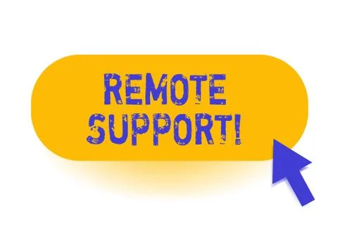 Handwriting text Remote Support. Concept meaning help endusers to solve computer Stock Illustration