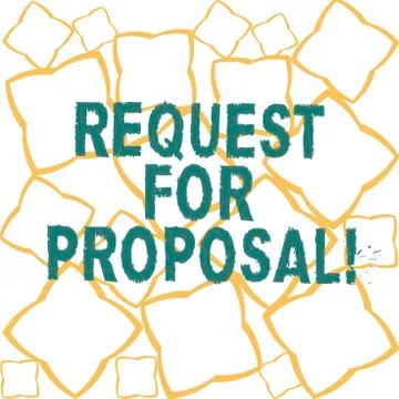 Handwriting text Request For Proposal. Concept meaning document that solicits 스톡 일러스트