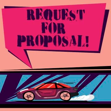 Handwriting text Request For Proposal. Concept meaning document that solicits 스톡 일러스트