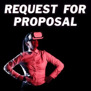 Handwriting text Request For Proposal. Concept meaning document contains bidding Stock Photos