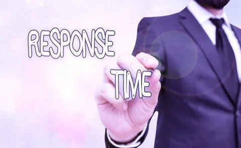 Handwriting text Response Time. Concept meaning The amount of time that a Stock Photos