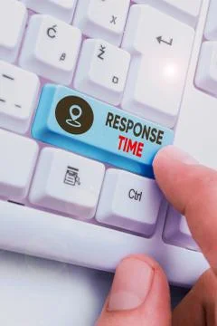 Handwriting text Response Time. Concept meaning The amount of time that a Stock Photos