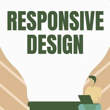 Handwriting text Responsive Design. Conceptual photo web page creation that Illustrazione stock