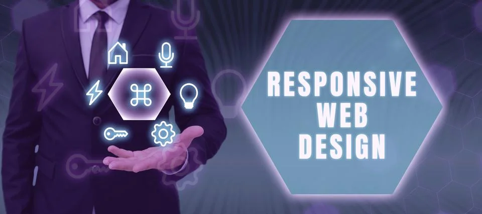 Handwriting text Responsive Web Design. Concept meaning web page creation that Stock Photos